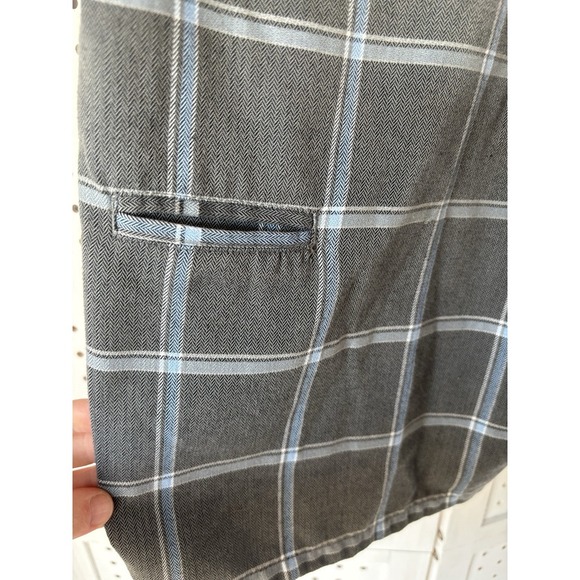 Men's 36 Rip Curl Plaid Casual Everyday Shorts Gray Blue The Ripper Walkshort - Picture 10 of 12